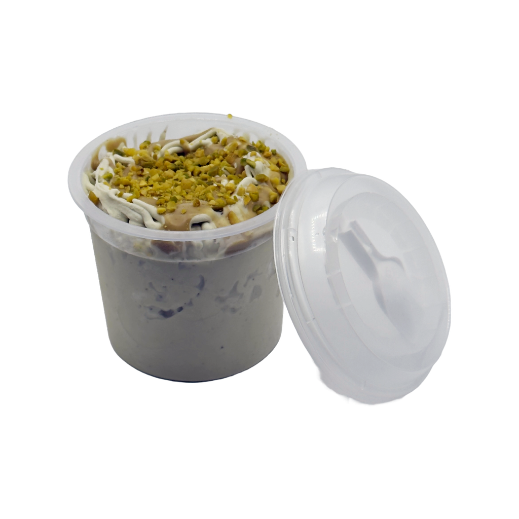 Spaghetti-Eis Pistazie Deckel